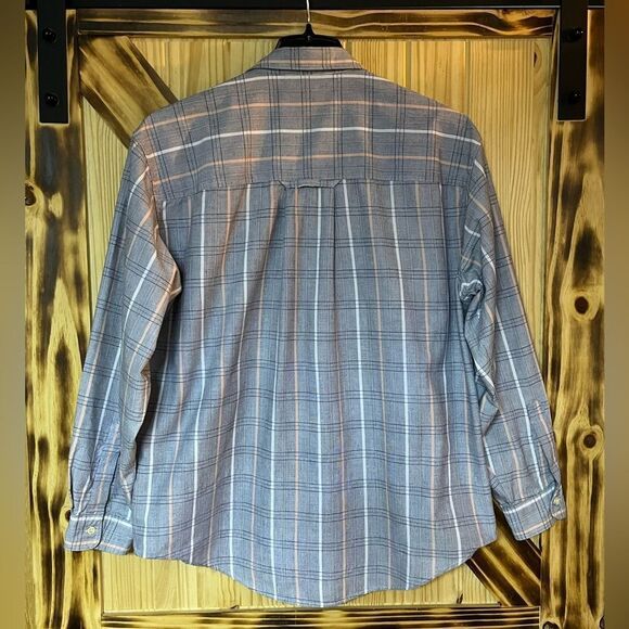 VTG Levi Silver Label Plaid Buttondown Gray L - Picture 3 of 7